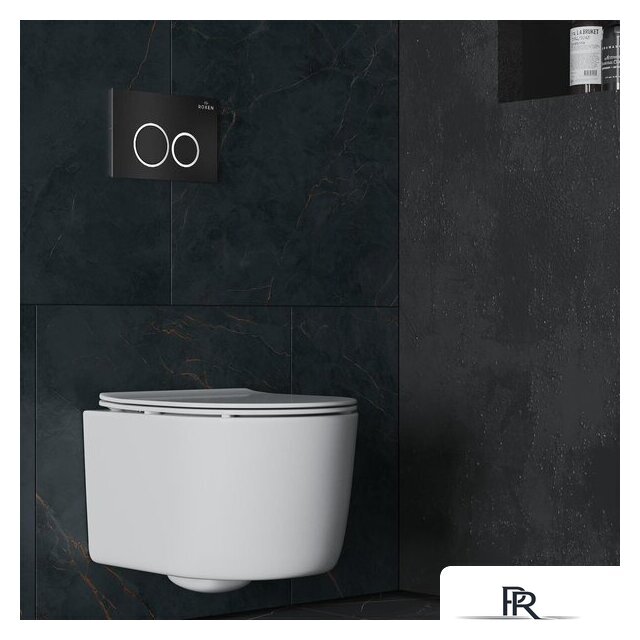 Унитаз подвесной Roxen Simple Compact в комплекте с инсталляцией StounFix Dual Fresh 6 в 1 911522 (кнопка: черный матовый) - Изображение №11 — Интернет-магазин ПроЗаказ