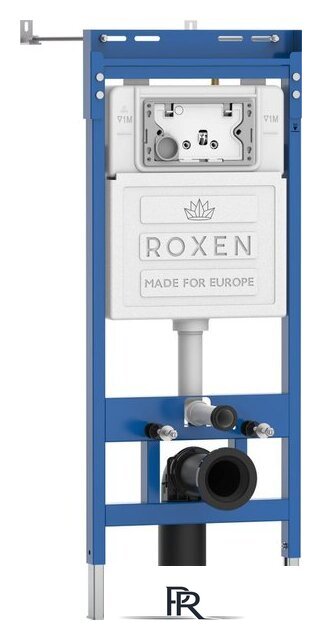 Унитаз подвесной Roxen Simple Compact в комплекте с инсталляцией StounFix Dual Fresh 6 в 1 911522 (кнопка: черный матовый) - Изображение №4 — Интернет-магазин ПроЗаказ