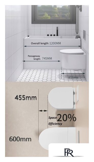 Унитаз подвесной Roxen Simple Compact в комплекте с инсталляцией StounFix Dual Fresh 6 в 1 911522 (кнопка: черный матовый) - Изображение №23 — Интернет-магазин ПроЗаказ