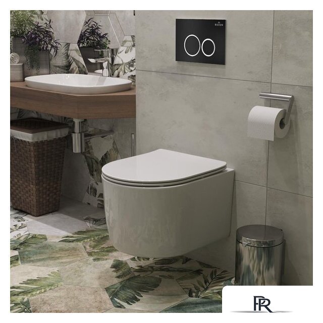 Унитаз подвесной Roxen Simple Compact в комплекте с инсталляцией StounFix Dual Fresh 6 в 1 911522 (кнопка: черный матовый) - Изображение №15 — Интернет-магазин ПроЗаказ