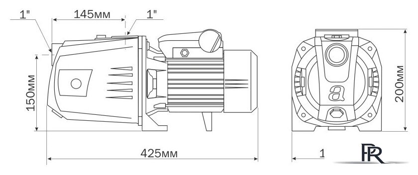 Самовсасывающий насос Aquario AJC-101B - Изображение №3 — Интернет-магазин ПроЗаказ