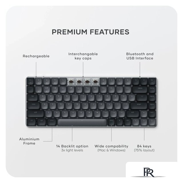 Клавиатура Satechi SM1 Slim (темно-серый) - Изображение №3 — Интернет-магазин ПроЗаказ