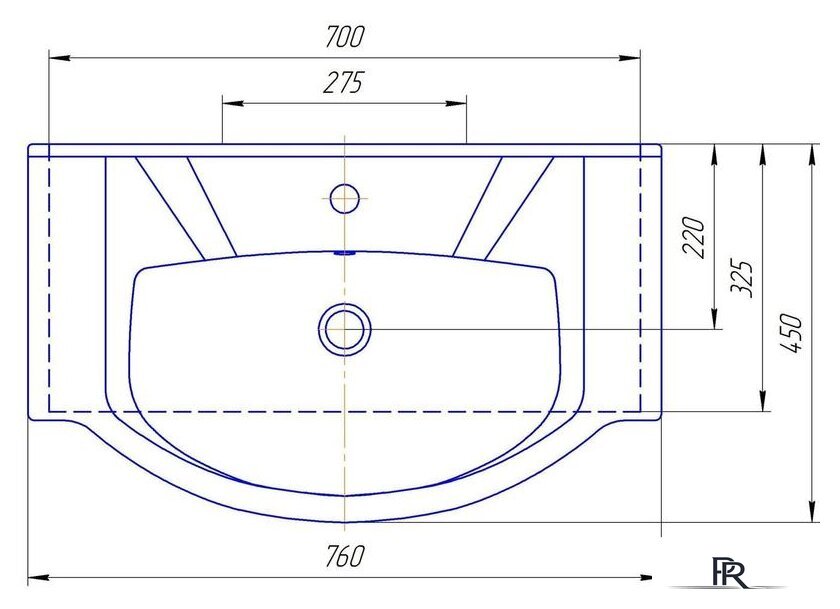 Умывальник Kirovit Элеганс 750 - Изображение №3 — Интернет-магазин ПроЗаказ