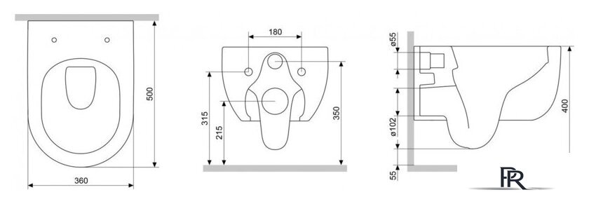 Унитаз подвесной Damixa Scandinavian Pure DX36C1701SC - Изображение №5 — Интернет-магазин ПроЗаказ