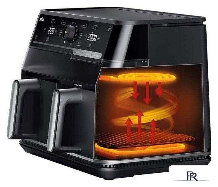 Аэрогриль (аэрофритюрница) Braun TwinCook 5 TD5073IBK - Изображение №2 — Интернет-магазин ПроЗаказ