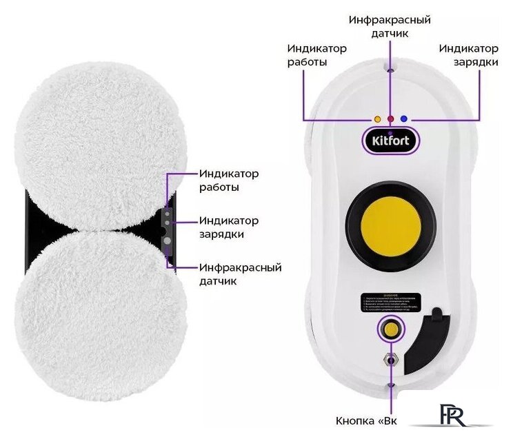 Робот для мытья окон Kitfort KT-5188 - Изображение №8 — Интернет-магазин ПроЗаказ