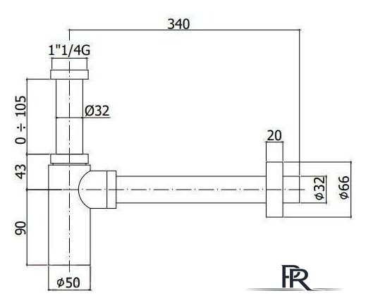 Сифон Paffoni Light ZACC240CR - Изображение №2 — Интернет-магазин ПроЗаказ