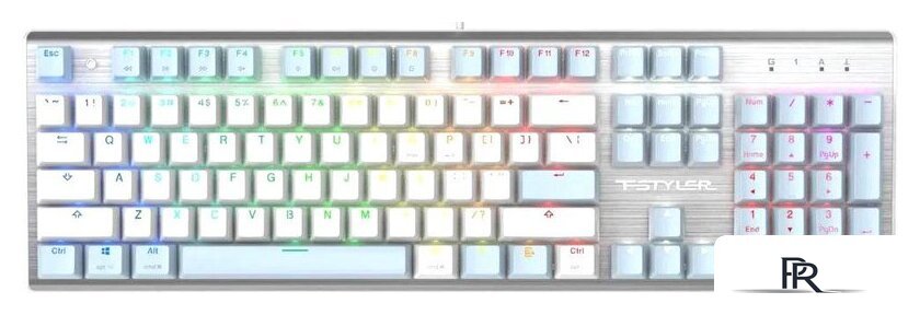 Клавиатура A4Tech Fstyler FS100 Neon (серебристый/голубой) - Изображение №1 — Интернет-магазин ПроЗаказ