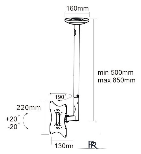 Кронштейн для телевизора Arm Media LCD-1000 (черный) - Изображение №3 — Интернет-магазин ПроЗаказ