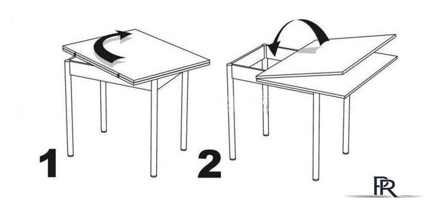 Кухонный стол СВД Юнио 80x60-120 012.Д1.Х (бодега) - Изображение №3 — Интернет-магазин ПроЗаказ