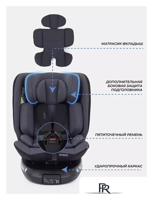 Детское автокресло Rant Helix Isofix AY819 (серый) - Изображение №7 — Интернет-магазин ПроЗаказ