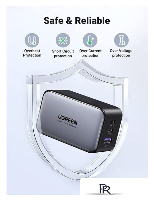 Сетевое зарядное Ugreen CD244 10335 (черный) - Изображение №7 — Интернет-магазин ПроЗаказ