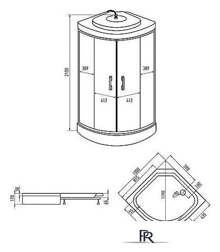 Душевая кабина Erlit ER3510P-C2-RUS (100х100) - Изображение №6 — Интернет-магазин ПроЗаказ
