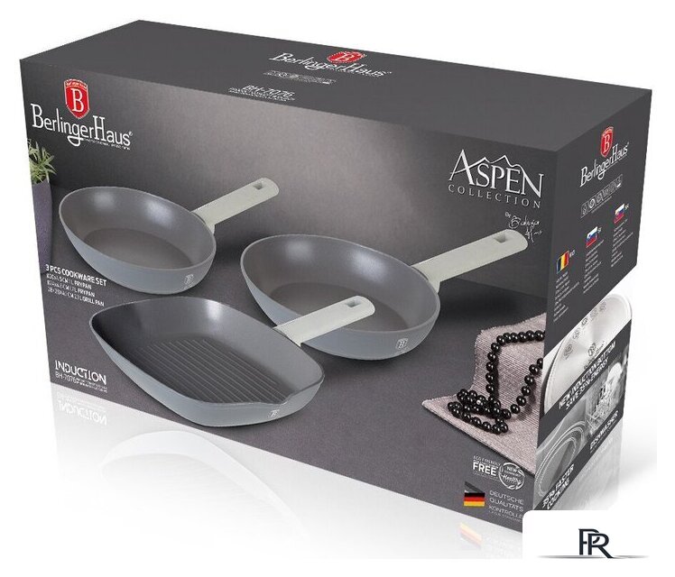 Набор сковород Berlinger Haus Aspen Collection BH-7076 - Изображение №3 — Интернет-магазин ПроЗаказ