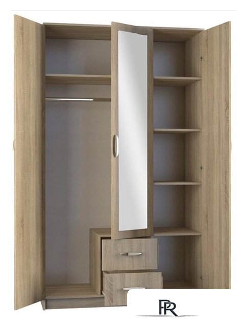 Шкаф распашной Anrex Romana 3D2SZ (дуб сонома) - Изображение №2 — Интернет-магазин ПроЗаказ