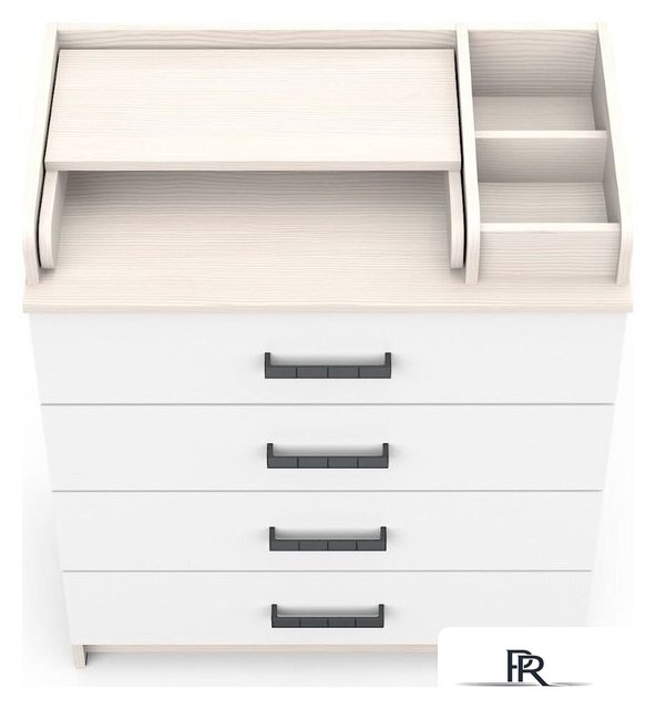 Детский комод Атон Мебель Marvin (бодяга светлый/белый) - Изображение №2 — Интернет-магазин ПроЗаказ