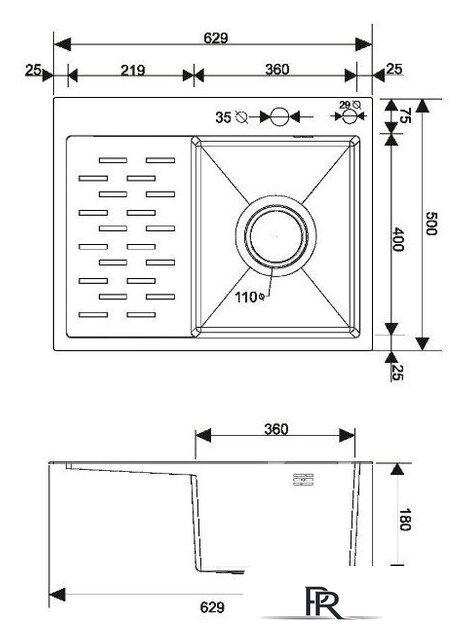 Кухонная мойка РМС MRK-6350R (с дозатором) - Изображение №4 — Интернет-магазин ПроЗаказ