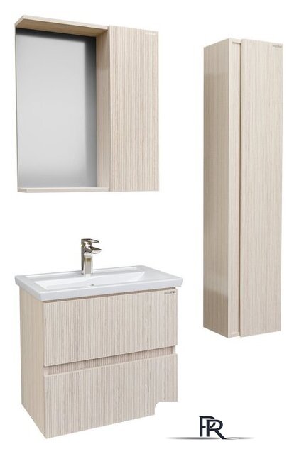  Grossman Шкаф с зеркалом Юнит 60 206011 (кадена лайт) - Изображение №2 — Интернет-магазин ПроЗаказ