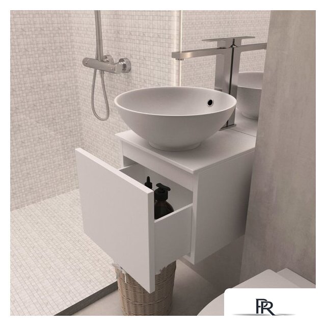  ЗОВ Тумба под умывальник Кито 40 K40LW0MWMC-LDSPWС0 (белый матовый) - Изображение №5 — Интернет-магазин ПроЗаказ