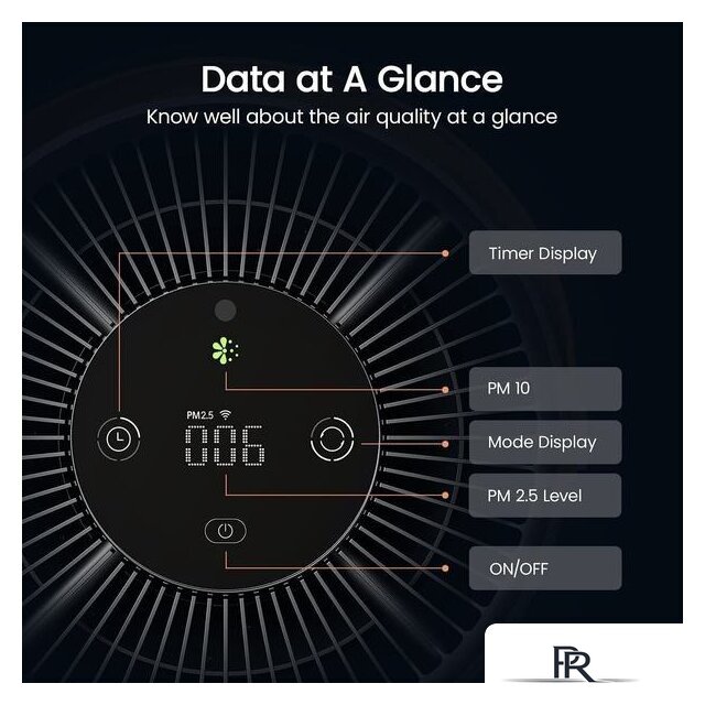 Очиститель воздуха SmartMi Air Purifier P1 ZMKQJHQP11 (международная версия, темно-серый) - Изображение №7 — Интернет-магазин ПроЗаказ