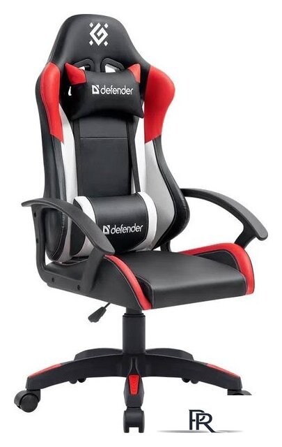 Игровое (геймерское) кресло Defender Crater (черный/белый/красный) - Изображение №1 — Интернет-магазин ПроЗаказ
