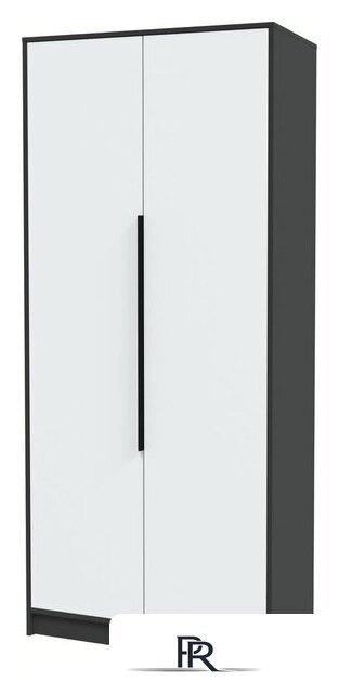 Шкаф распашной Интерлиния Концепт КТ-Ш2 (белый платинум/антрацит) - Изображение №1 — Интернет-магазин ПроЗаказ