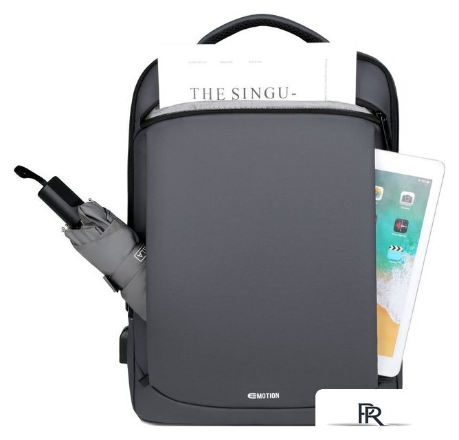 Городской рюкзак Miru Emotion 15.6 (серый) - Изображение №7 — Интернет-магазин ПроЗаказ