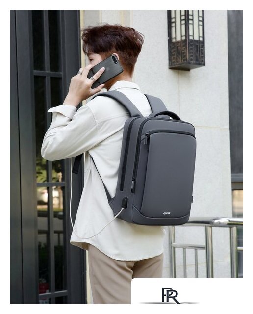 Городской рюкзак Miru Emotion 15.6 (серый) - Изображение №11 — Интернет-магазин ПроЗаказ