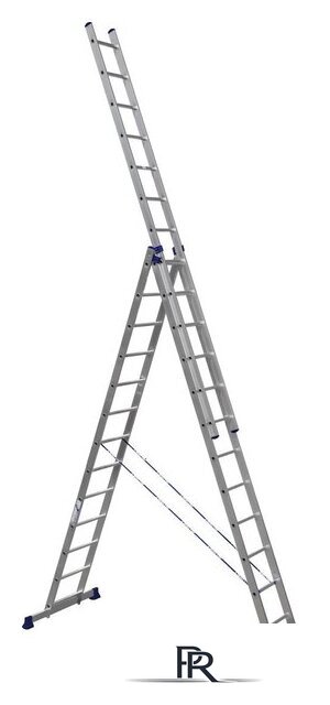 Лестница-стремянка Алюмет трехсекционная универсальная 6313 3x13 - Изображение №1 — Интернет-магазин ПроЗаказ