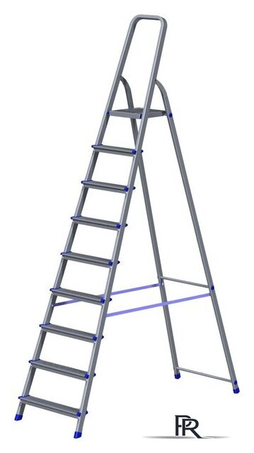 Лестница-стремянка Новая высота NV 111 алюминиевая 9 ступеней (1110109) - Изображение №1 — Интернет-магазин ПроЗаказ