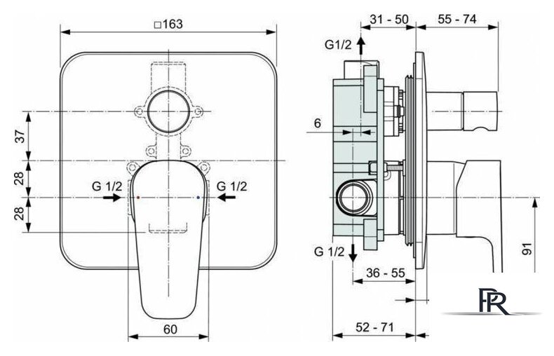 Смеситель Ideal Standard Cerafine Model D A7189AA - Изображение №6 — Интернет-магазин ПроЗаказ