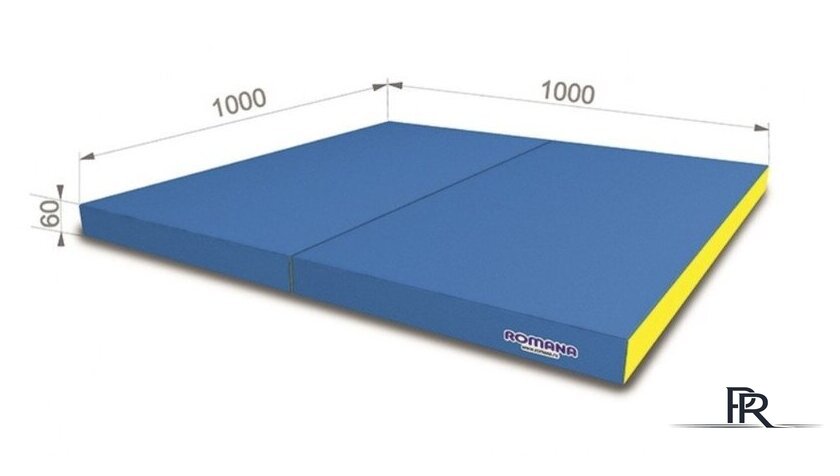 Cпортивный мат Romana 5.013.06 (голубой/желтый) - Изображение №8 — Интернет-магазин ПроЗаказ