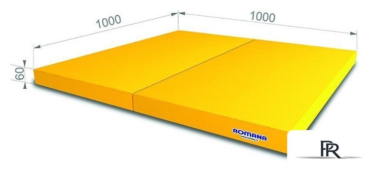 Cпортивный мат Romana 5.013.06 (голубой/желтый) - Изображение №4 — Интернет-магазин ПроЗаказ