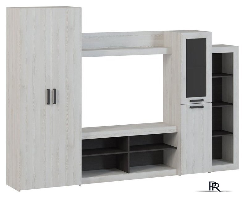 Стенка Genesis Мебель Oskar 4 (сосна белая Loft/венге) - Изображение №2 — Интернет-магазин ПроЗаказ