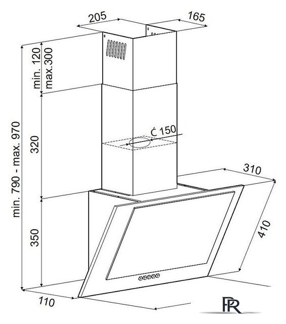 Кухонная вытяжка Kernau KCH 0250 W - Изображение №3 — Интернет-магазин ПроЗаказ