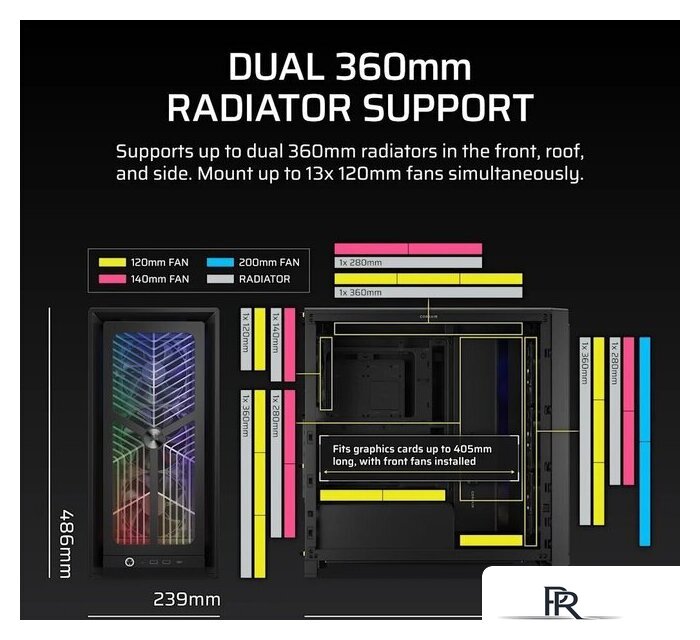 Корпус Corsair Frame 4000X RS CC-9011302-WW - Изображение №9 — Интернет-магазин ПроЗаказ