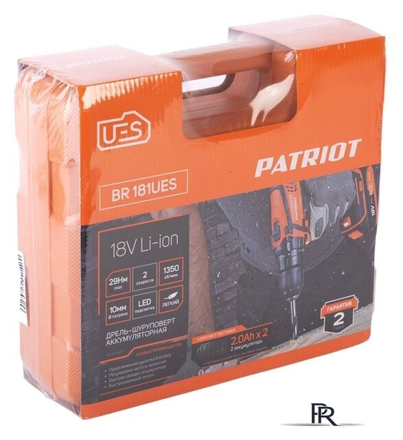 Дрель-шуруповерт Patriot BR 181UES 180201481 (с 2-мя АКБ, кейс) - Изображение №9 — Интернет-магазин ПроЗаказ