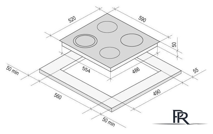 Варочная панель Krona Orsa 60 BL - Изображение №2 — Интернет-магазин ПроЗаказ