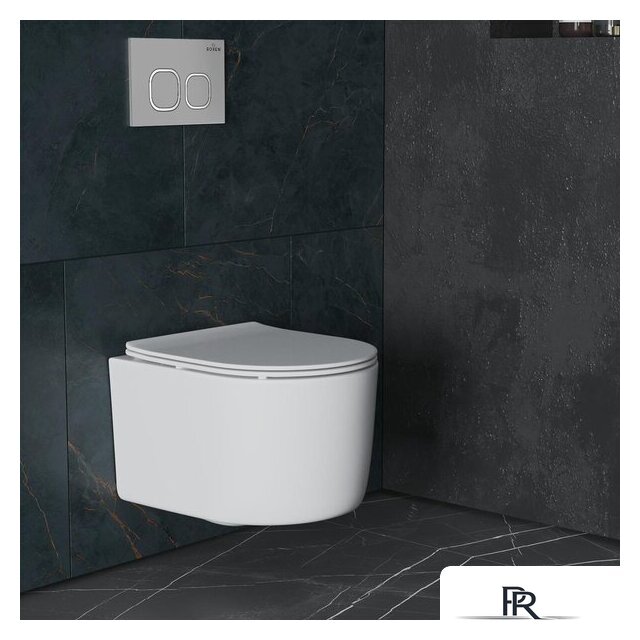 Унитаз подвесной Roxen Simple Compact в комплекте с инсталляцией StounFix Dual Fresh 6 в 1 919136 (кнопка: хром матовый) - Изображение №12 — Интернет-магазин ПроЗаказ