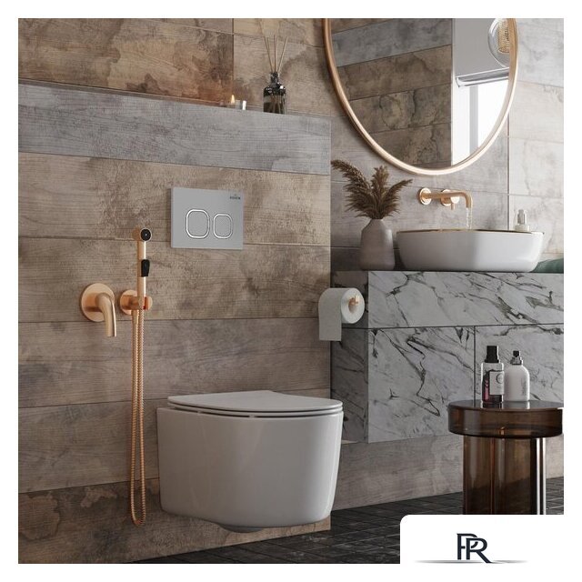 Унитаз подвесной Roxen Simple Compact в комплекте с инсталляцией StounFix Dual Fresh 6 в 1 919136 (кнопка: хром матовый) - Изображение №16 — Интернет-магазин ПроЗаказ