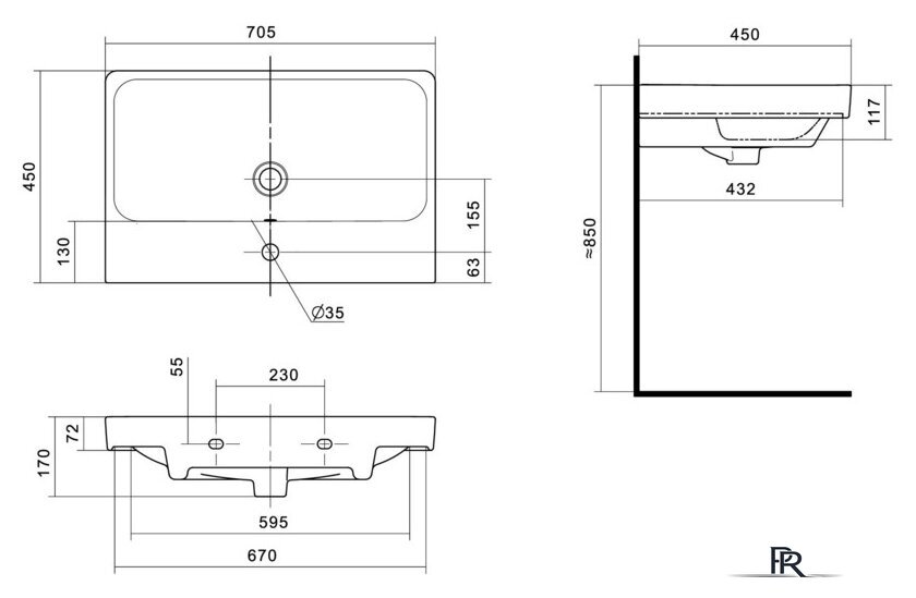  Акватон Тумба с умывальником Сканди 70 1A2518K0SD010+1WH501628 - Изображение №8 — Интернет-магазин ПроЗаказ