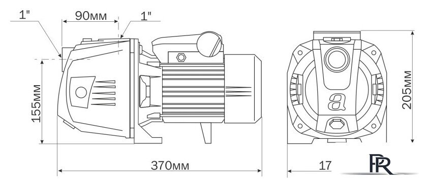 Самовсасывающий насос Aquario AJC-101 - Изображение №4 — Интернет-магазин ПроЗаказ