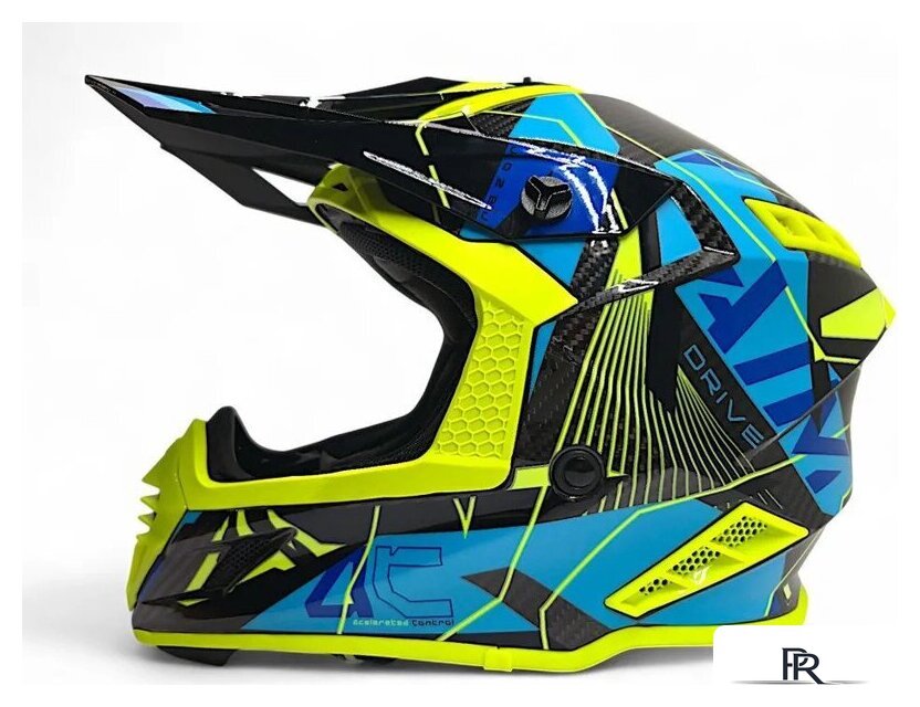 Мотошлем AIM RH855 Carbon Razor RH855R-DYB-XXL (XXL, желтый/синий) - Изображение №2 — Интернет-магазин ПроЗаказ