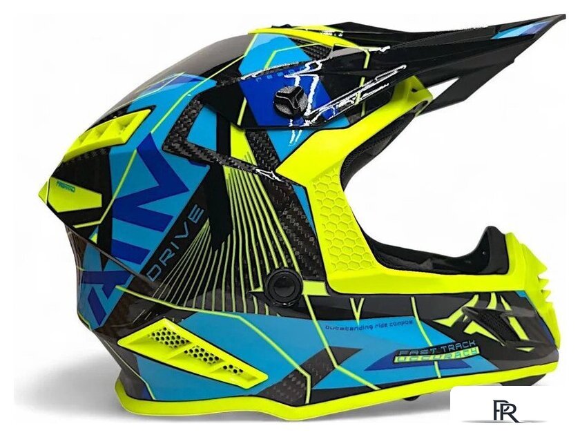 Мотошлем AIM RH855 Carbon Razor RH855R-DYB-XXL (XXL, желтый/синий) - Изображение №5 — Интернет-магазин ПроЗаказ