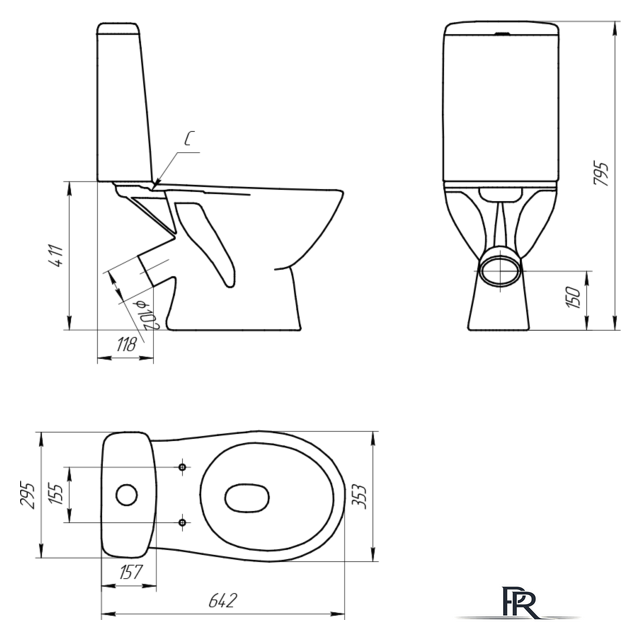 Унитаз напольный Cersanit Just KO-JUS031-3/6-PL - Изображение №3 — Интернет-магазин ПроЗаказ