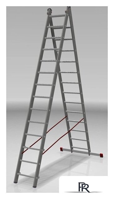 Лестница-стремянка Новая высота NV 522 двухсекционная индустриальная 2x14 ступеней - Изображение №3 — Интернет-магазин ПроЗаказ