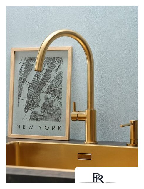 Кухонная мойка Reginox New York 50x40 (L) OKG Comfort Gold Flax R35160 - Изображение №4 — Интернет-магазин ПроЗаказ