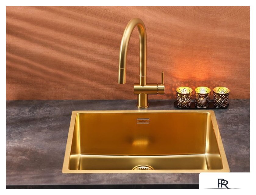 Кухонная мойка Reginox New York 50x40 (L) OKG Comfort Gold Flax R35160 - Изображение №7 — Интернет-магазин ПроЗаказ