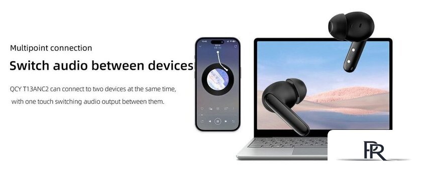 Наушники QCY T13 ANC 2 (темно-синий) - Изображение №11 — Интернет-магазин ПроЗаказ