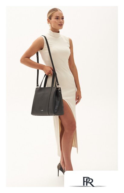 Женская сумка Souffle 322 3225001 (черный кайман эластичный) - Изображение №9 — Интернет-магазин ПроЗаказ